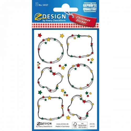 Avery Zweckform Naklejki papierowe z tłoczeniami - ramki do ręcznego opisania Z-Design 54127