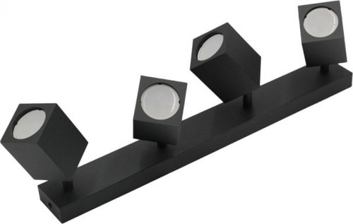 I-L Kinkiet lampa poczwórna GU10 QUANTUS IV ruchoma czarna ID-6105