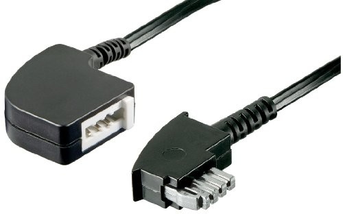Goobay Wentronic TAE 6-pinowe złącze na przedłużenie (TAE-N TAE-N) sprzęgła Czarny 6 m (50245)