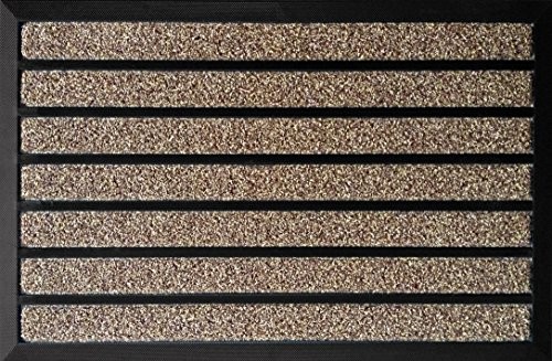 ID MAT ID mat 609020 Combi Brush mata na podłogę, guma/włókna polipropylenu, 90 x 60 x 0,94 cm, szary, 60 x 90 cm COMBIBRUSH609010