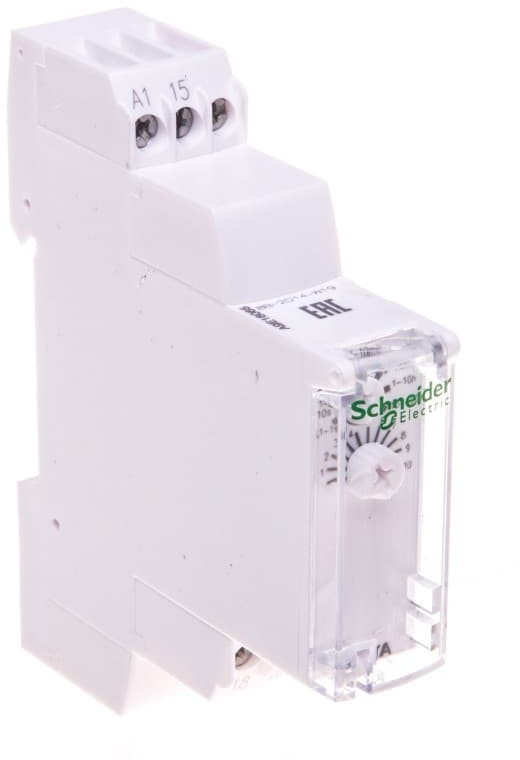 Schneider Electric Przekaźnik czasowy 1P 8A 0,1-360000sek 24V DC 24-240V AC opóźnione załączenie RTA A9E16065