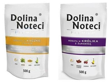 Dolina Noteci Premium ZESTAW PRÓBNY Bogata w kaczkę + królika 500 g x 10 szt