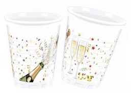 PROCOS NON-DISNEY Kubeczki z szampanem 200 ml 8 szt 86850