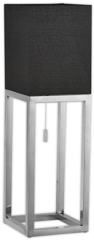 Nave Abażurowa LAMPA stołowa 3131822 nocna LAMPKA biurkowa prostokątna czarna 3131822