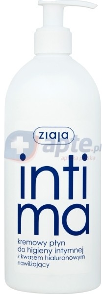 Intima sucha Ziaja kremowy płyn do higieny intymnej z kwasem hialuronowym 500ml