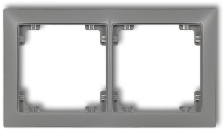 Karlik Deco Soft szary mat ramka 2-krotna 27DRSO-2 27DRSO-2