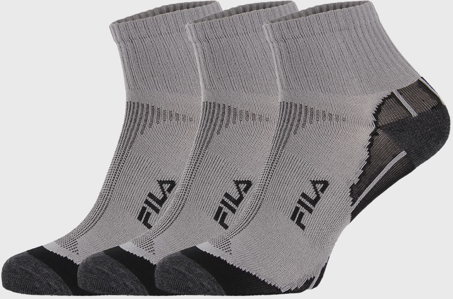 Fila Trzypak szarych skarpetek Multisport