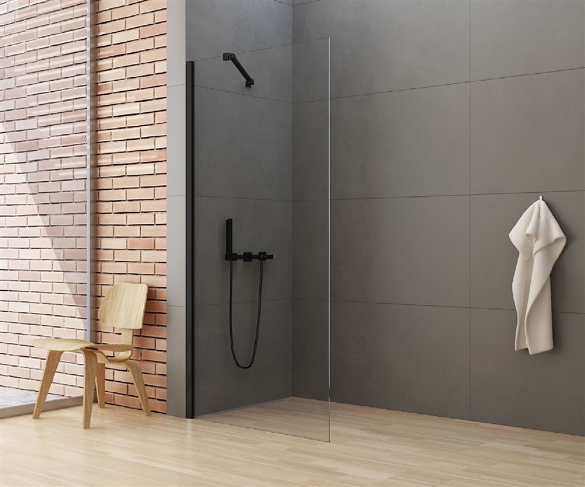 New Trendy Ścianka prysznicowa 90 cm K-0769 New Soleo Black K-0769
