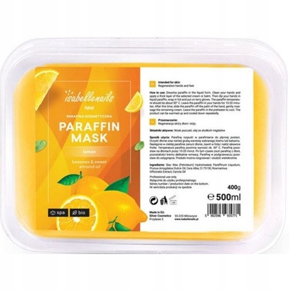 Parafina kosmetyczna do stóp dłoni 500ml - Lemon