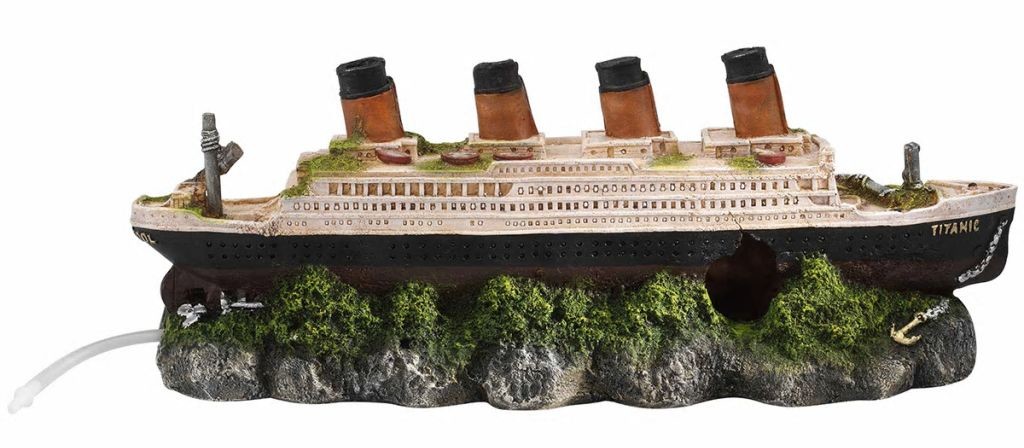 Laroy Group Aqua d'ella Wrak Titanic z kamieniem napowietrzającym, 39 x 11 17 cm