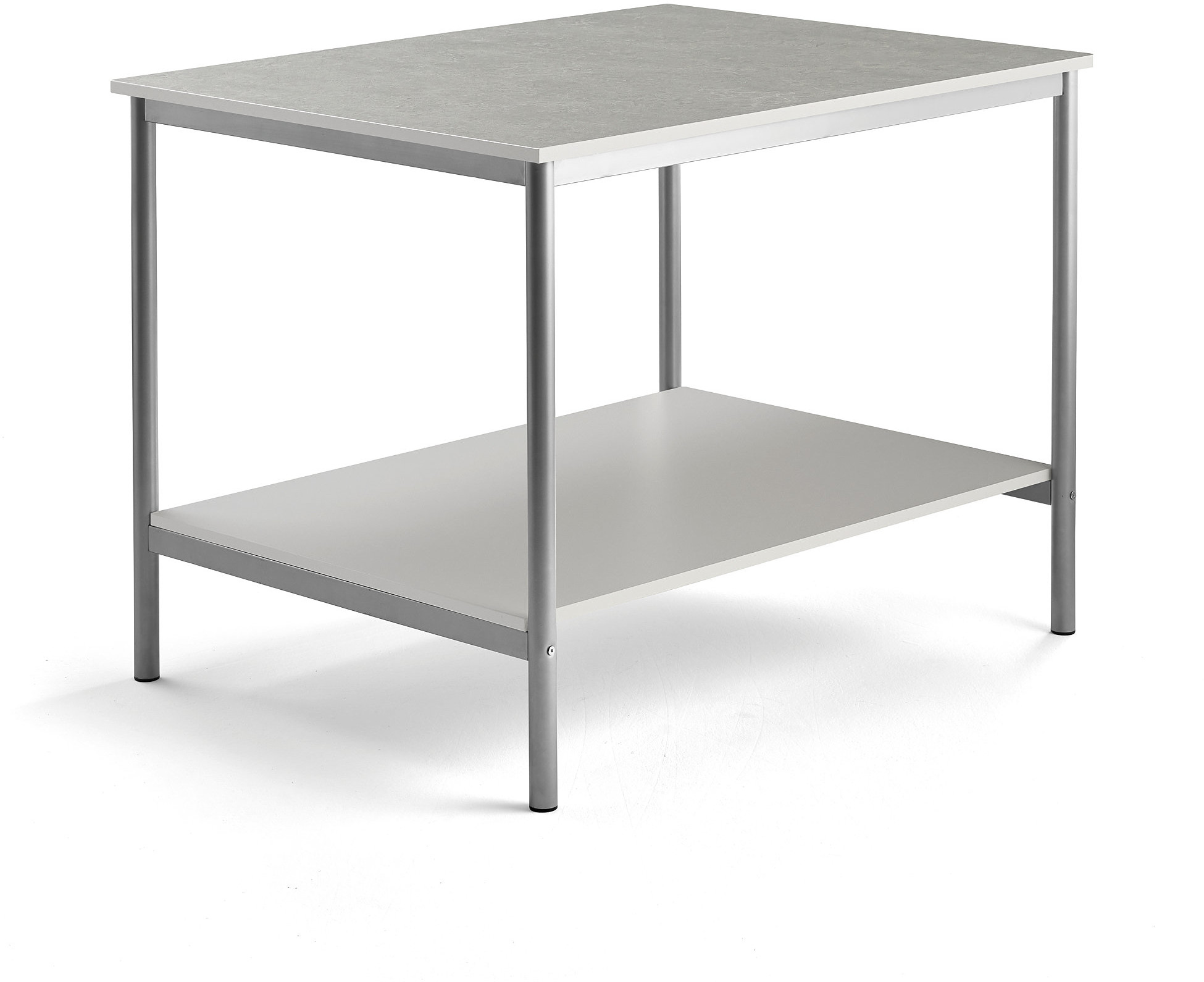 AJ Produkty Stół roboczy, 1200x900x900 mm, szary, szary aluminium