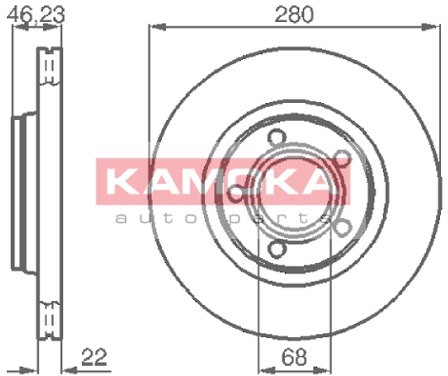 KAMOKA Tarcza hamulcowa 1032006