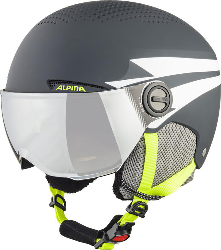 Alpina Visor Zupo 51-55cm Kids, charcoal/neon matt 2020 Kaski narciarskie A9229 2 32