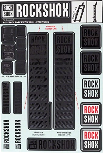 ROCK SHOX naklejka części zestawu Stealth, PIKE/poezja/Yari/zamiennik Domain/Revelation,,,,, 11.4318.003.505,,,,, czarny, 35 MM rury Stand 11.4318.003.505