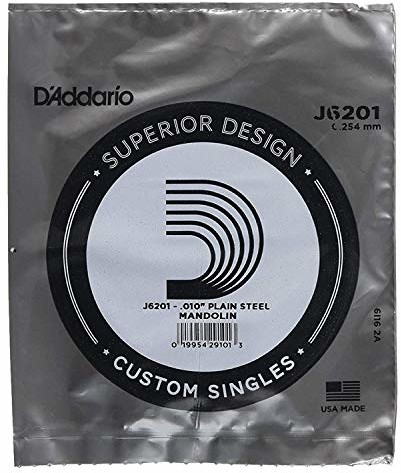 D'Addario j6201 .010 Plain Steel pojedynczą gitary Mandoline