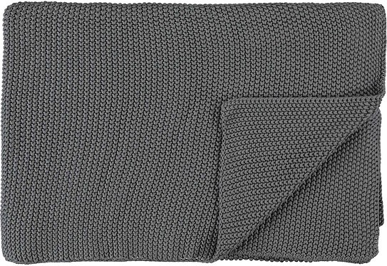 Marc O'Polo Pled Nordic Knit 130 x 170 cm kamienny z bawełny organicznej