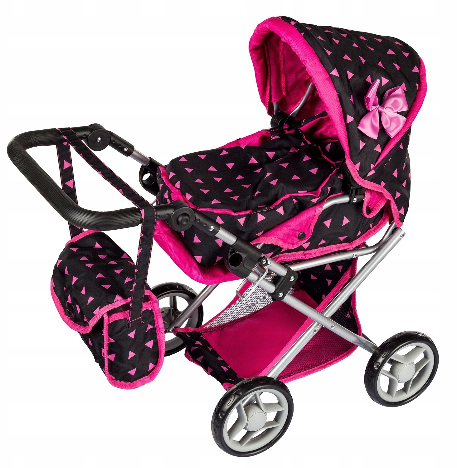 Kinderplay Wózek dla Lalek Funkcyjny 3W1 Torba Pościel KP0200R
