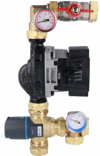 Afriso MODUŁ MIESZAJĄCY BTU DO OGRZ. PODŁOGOWEGO Z ZAWOREM TERMOSTATYCZNYM ATM ORAZ POMPĄ GRUNDFOSS UPM3 AUTO (Kvs = 2,5 m3/h) 90 501 10 90 501 10