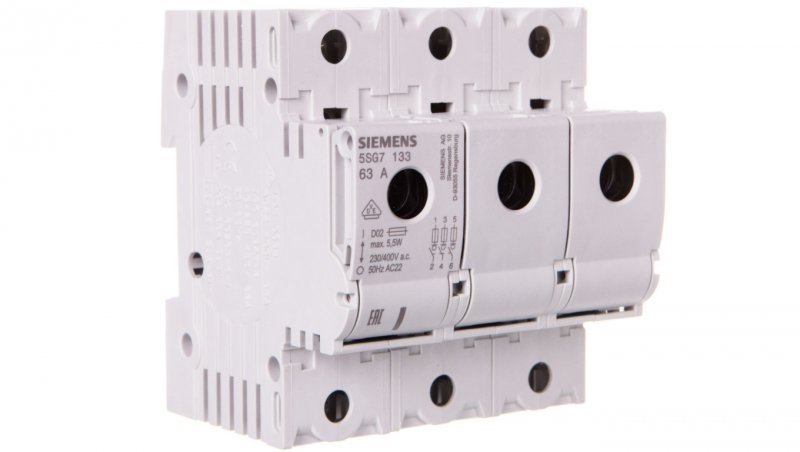 Siemens Rozłącznik bezpiecznikowy 63A 3P D02 5SG7133 5SG7133
