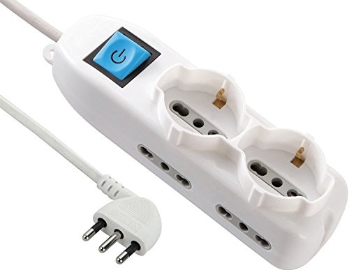Electraline multipreesa 6 siedzeń 2 Schuko + 4 dwuwartościowe 10/16 A, biały