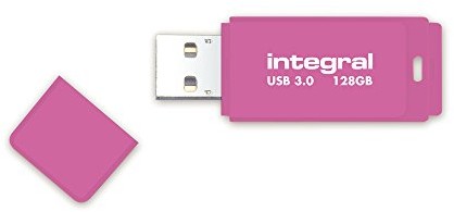 Integral Neon USB 3.0 Flash Drive, rose 128 GB INFD128GBNEONPK3.0