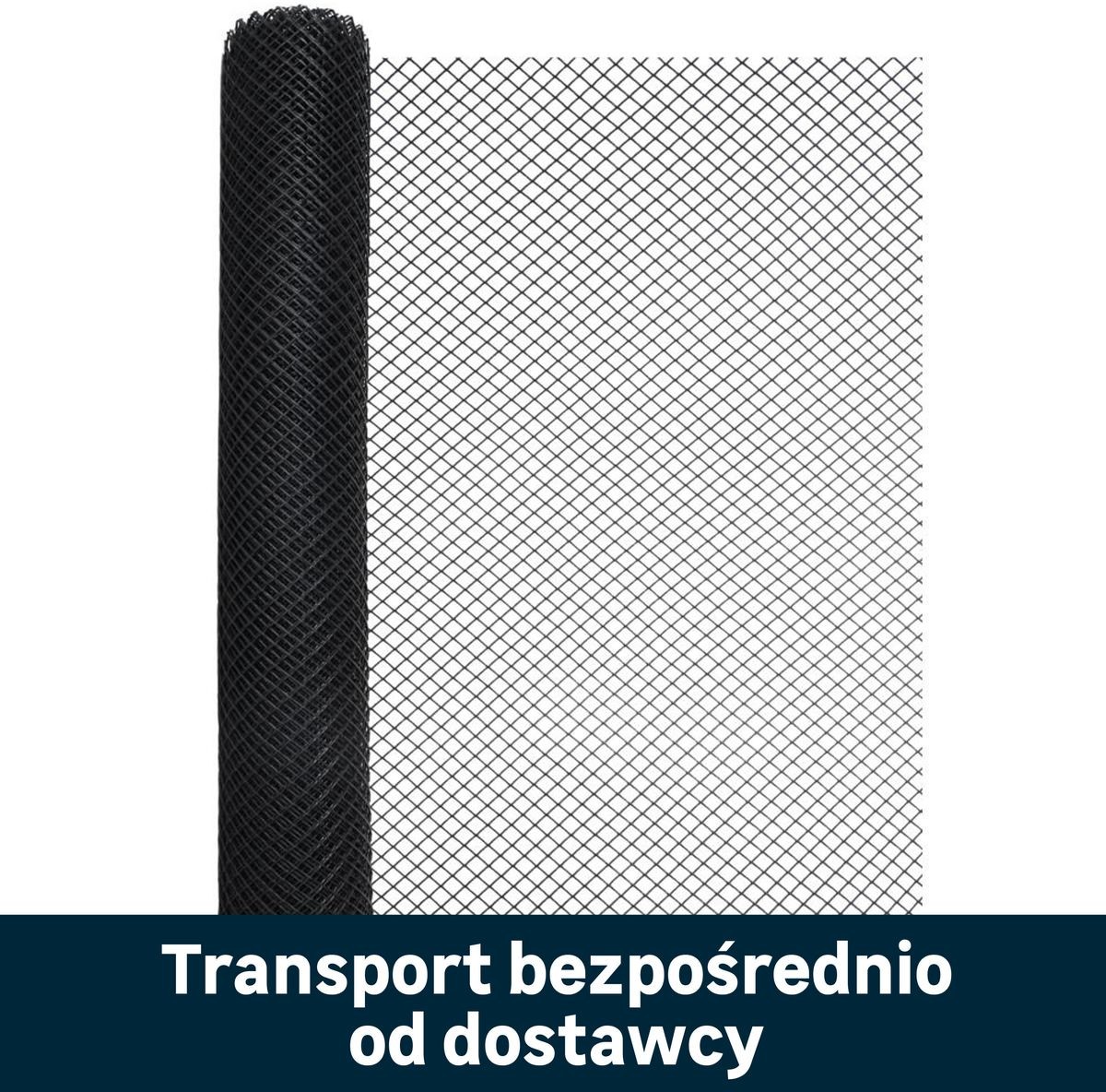 Siatka plastikowa 1.2 x 8 m czarna