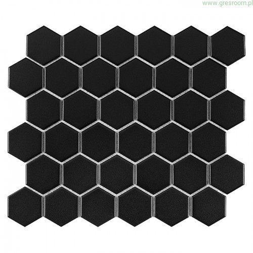 Dunin Mozaika Hexagon Black 51 Mat 5,1x5,8