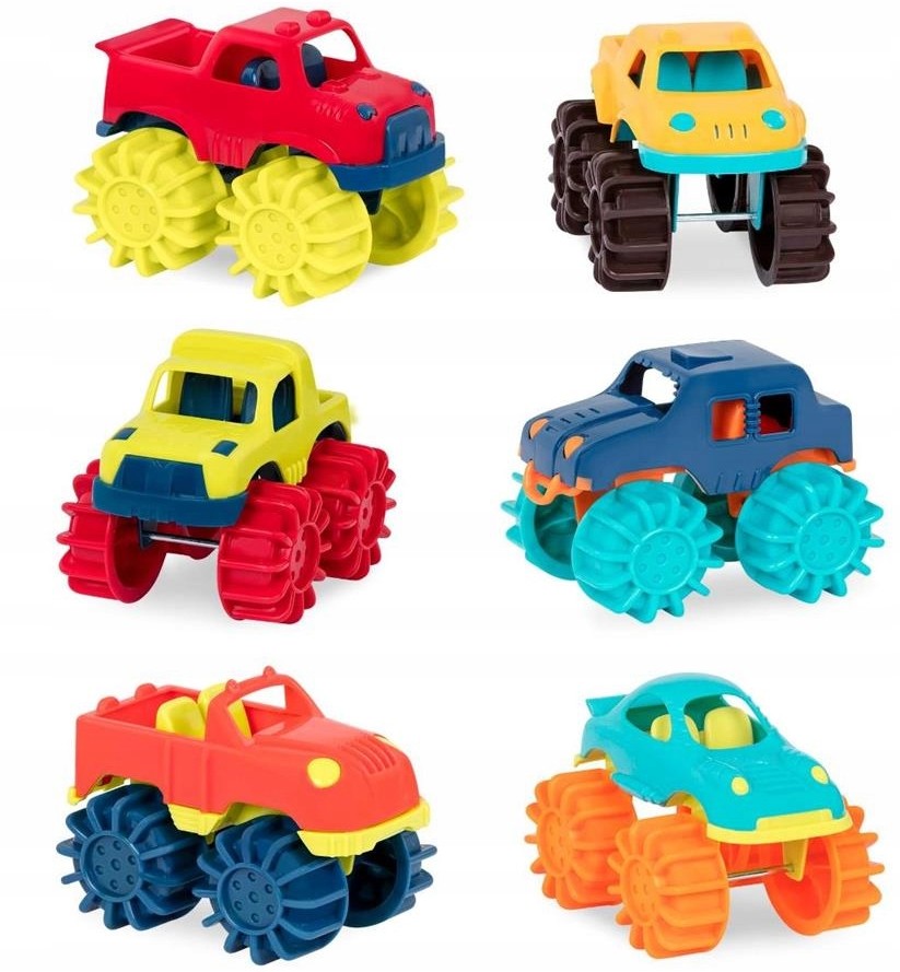 B.Toys Monster Trucks 6 pojazdów zestaw w torbie
