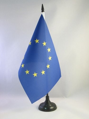 AZ FLAG Flaga stołowa Unii Europejskiej 21 x 14 cm  Europa Flaga na stół 14 x 21 cm  Flaga AZ Flag