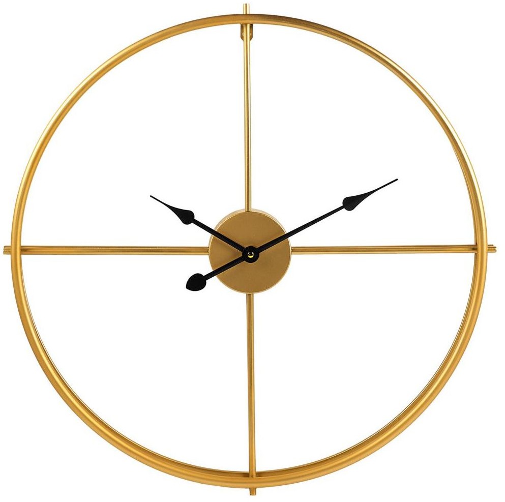 Zegar ścienny metalowy LZE-8 śr. 60 cm złoty Zegar ścienny metalowy LZE-8 śr. 60 cm złoty