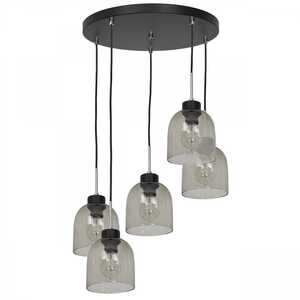Luminex Bogota 1755 lampa wisząca zwis 5x60W E27 czarna/dymiona