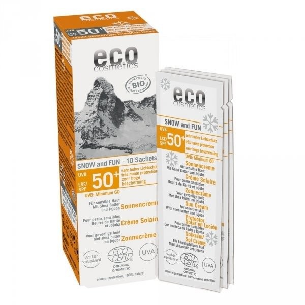 Eco Cosmetics SNOW & FUN Krem na słońce SPF 50+ (10 saszetek x 2 ml) C551