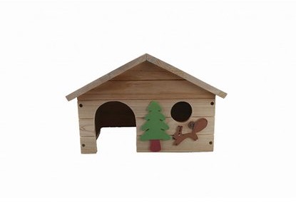 Tajemniczy Ogród Domek dla Wiewiórki drewniany naturalny wys.20cm