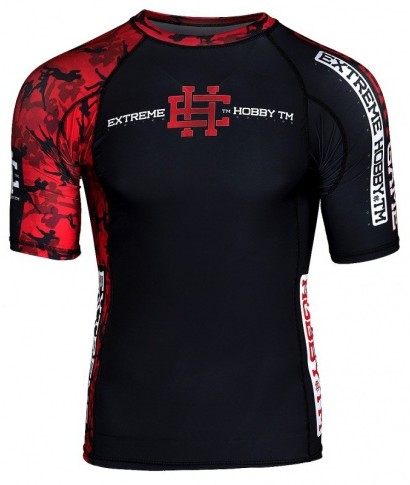 Extreme Hobby sklep RASHGUARD EXTREME HOBBY Short Sleeve RED WARRIOR
