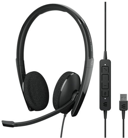 Zdjęcia - Słuchawki Sennheiser Zestaw słuchawkowy Epos ADAPT 160 USB II  Czarny (1000915)