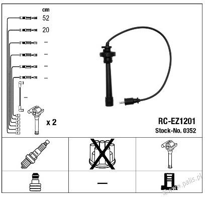 NGK Przewody zapłonowe 0352 RC-EZ1201