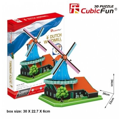 Cubicfun PUZZLE 3D Wiatrak Holenderski 492097