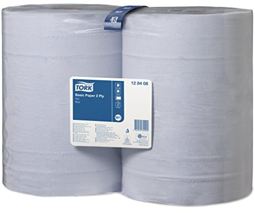 Tork Basic przesuwaniem papier, niebieska,, 340 m X 369 cm, 2 X rolka 1000 arkuszy 128408