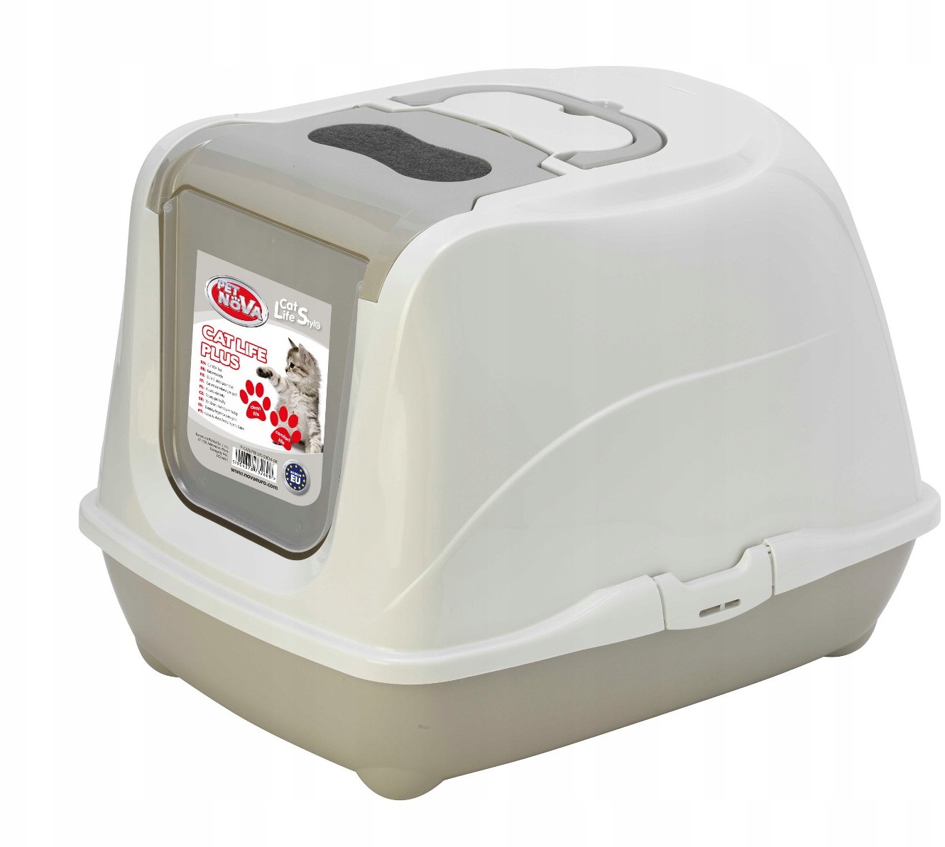 Kuweta zamykana Pet Nova CATLIFEPLUS-50CM-GR szara