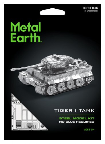 Metal Earth Fascinations Czołg Tygrys 1 Tiger 1 model do składania metalowy.