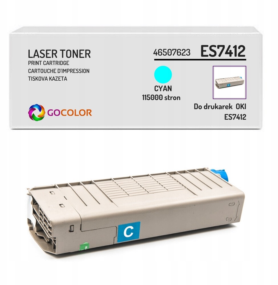 Toner do Oki ES7412DN 46507623 Fabrycznie nowy C