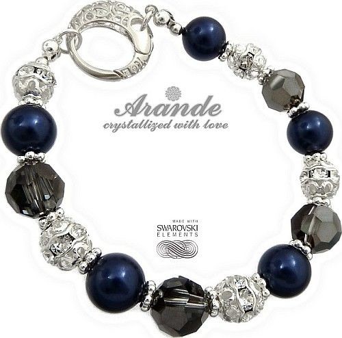 Swarovski Arande Piękna Bransoletka Crystal Blue Night 3095053657