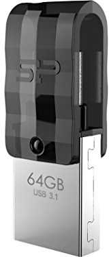 Silicon Power Pamięć USB 64 GB  USB 3.1 °C31 Black SP064GBUC3C31V1K