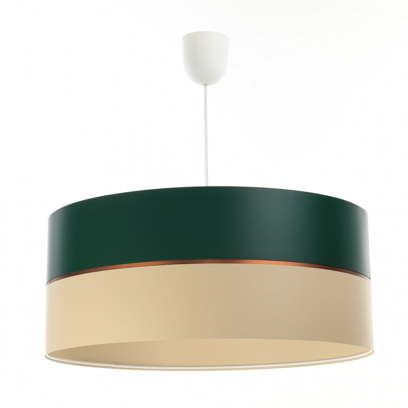 ImoLight Lampa wisząca Glamm zielono-beżowa 40cm 0P0-003-40cm