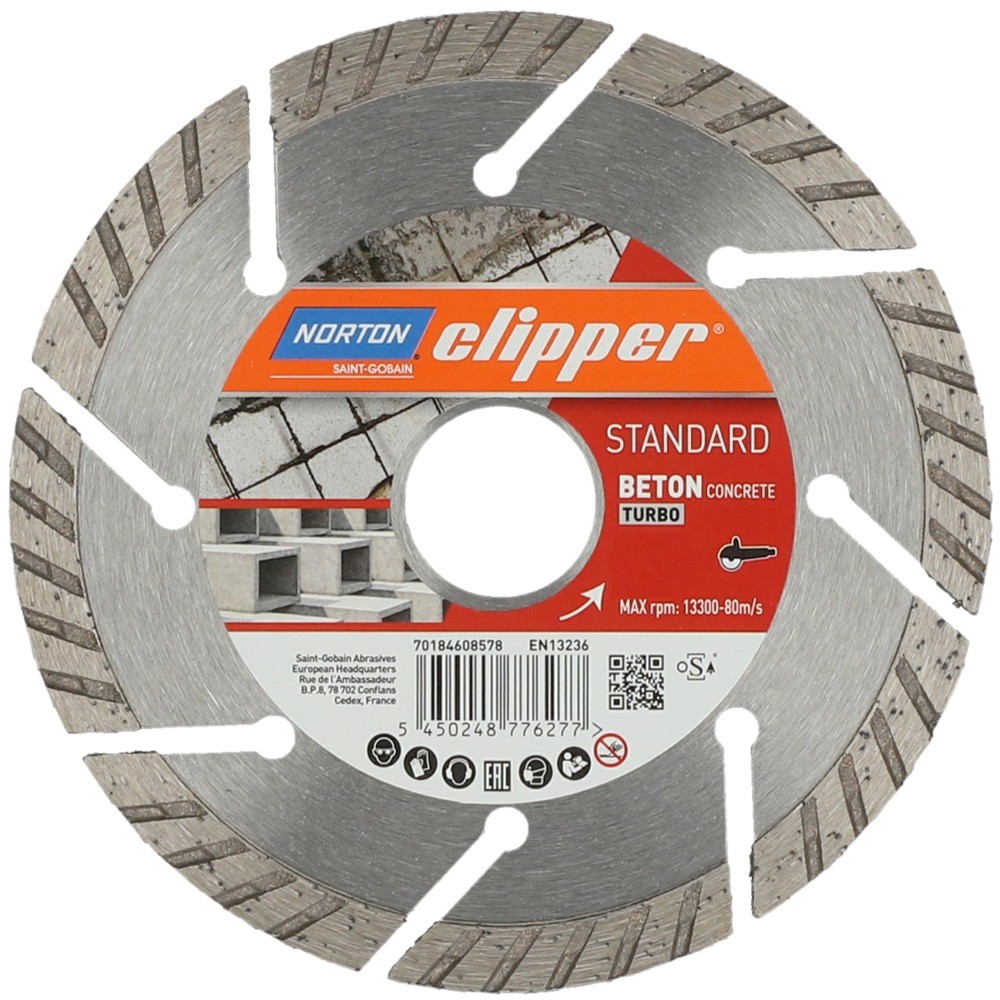 NORTON Clipper Tarcza diamentowa Clipper Standard Beton Turbo 125 mm 70184608579