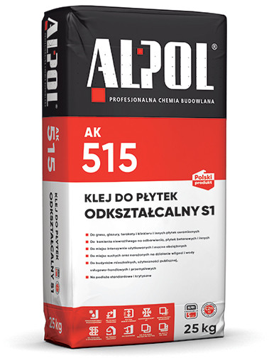 Alpol AK 515 klej do płytek odkształcalny S1 25 kg
