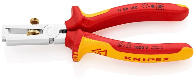 Knipex 11 06 160 Pomarańczowy, Czerwony narzędzie do zdejmowania izolacji, Szczypce do zdejmowania drutu
