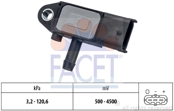 FACET Czujnik, ciśnienie spalin 10.3273 10.3273