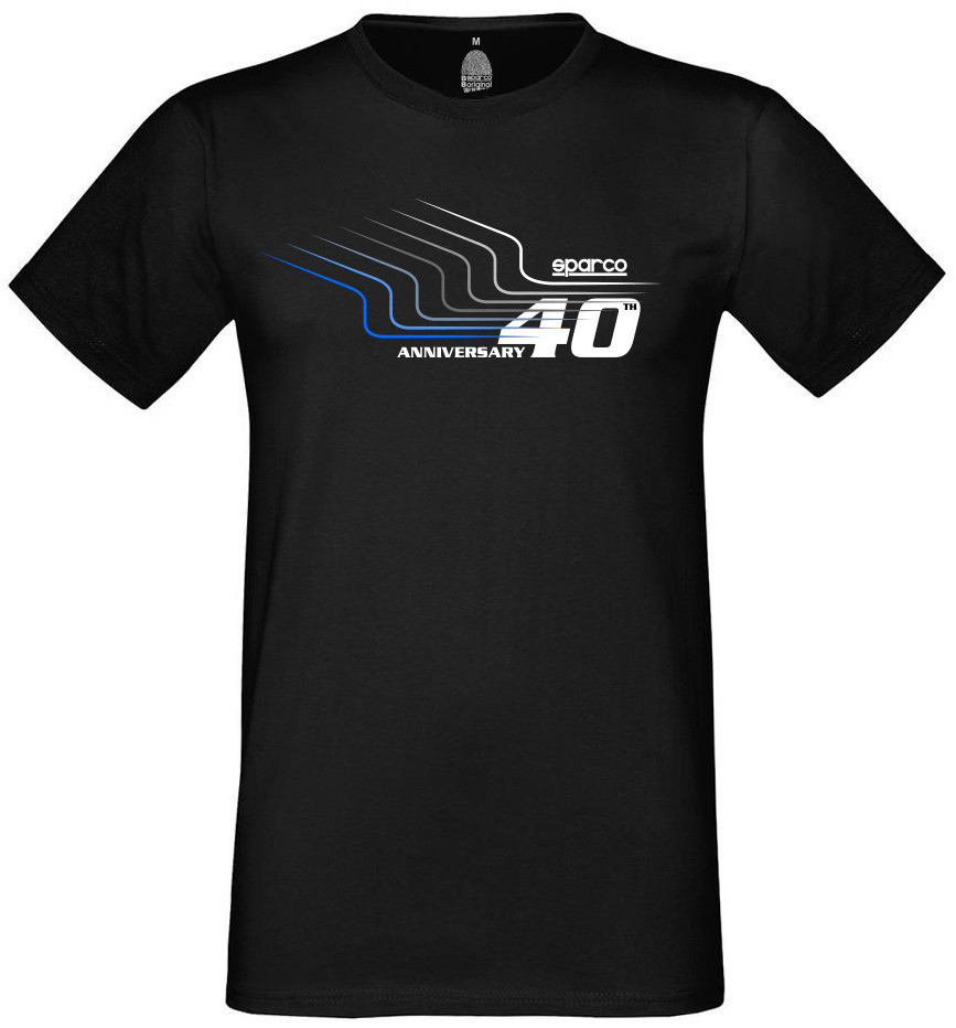 Sparco Koszulka t-shirt męska 40TH czarna 01216NR1S