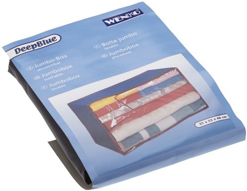 Wenko WENKO 4376010100 pudełko Jumbo Deep Blue  tworzywo sztuczne film, 91x48x53 cm, niebiesko-czerwony 4376010100